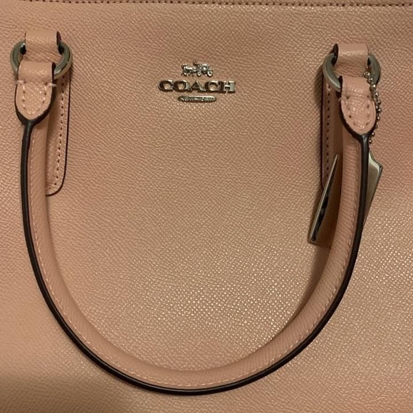 Coach Purse Pink Double Zip Satchel Crossbody - Picture 8 of 8